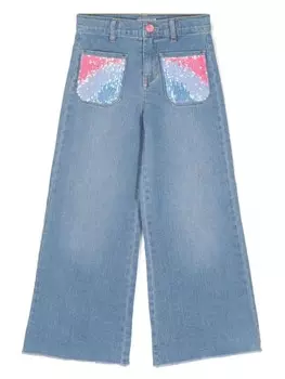 Billieblush джинсы, украшенные пайетками, синий