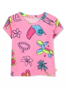 Billieblush футболка с графичным принтом, розовый