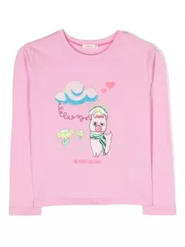 Billieblush футболка с пайетками, розовый