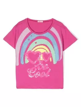 Billieblush футболка с пайетками, розовый