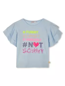 Billieblush футболка с пайетками, синий