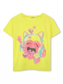 Billieblush футболка с пайетками, желтый