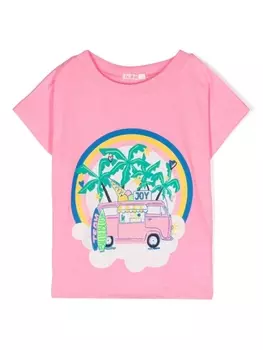 Billieblush футболка с принтом, розовый