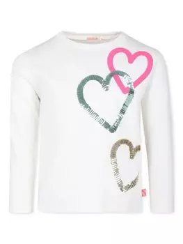 Billieblush футболка, украшенная пайетками, белый