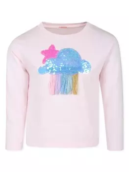 Billieblush футболка, украшенная пайетками, розовый