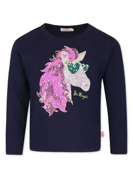 Billieblush футболка, украшенная пайетками, синий