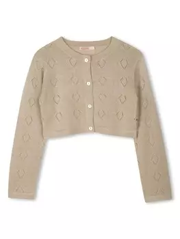 Billieblush кардиган с геометричным узором, нейтральный цвет