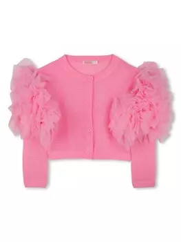 Billieblush кардиган с оборками, розовый