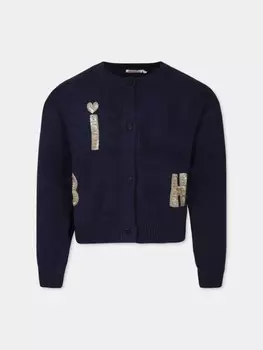 Billieblush кардиган, украшенный пайетками, синий