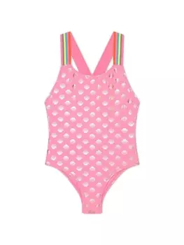 Billieblush купальник с принтом, розовый