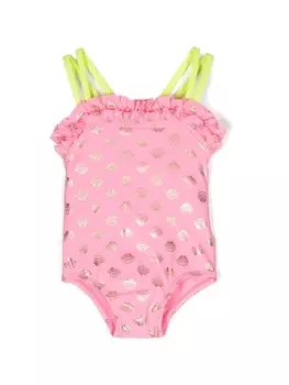 Billieblush купальник с принтом, розовый