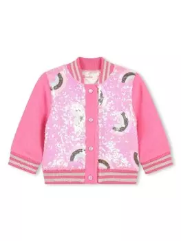 Billieblush куртка, украшенная пайетками, розовый