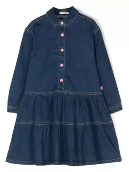 Billieblush платье из денима с пайетками, синий