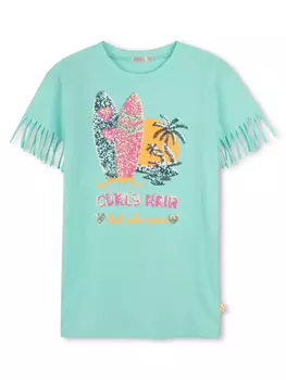 Billieblush платье с графичным принтом, синий