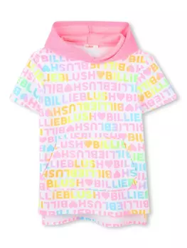 Billieblush платье с логотипом, белый