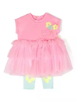 Billieblush платье с тюлем, розовый