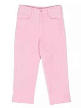 Billieblush прямые джинсы с контрастным карманом, розовый