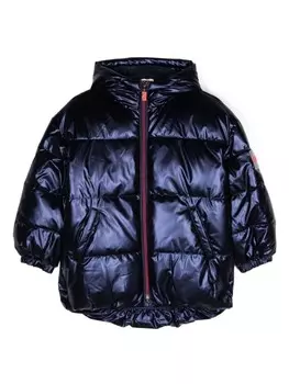 Billieblush пуховик с логотипом, синий