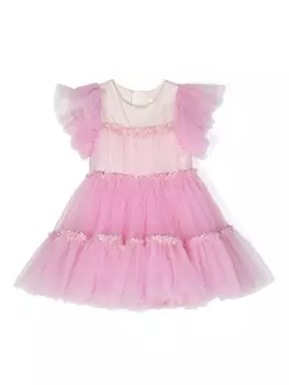 Billieblush ярусное платье с пайетками, фиолетовый