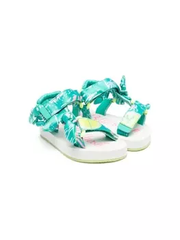 Billieblush сандалии с графичным принтом, зеленый