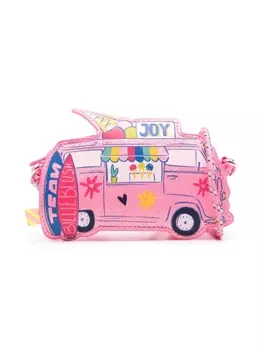 Billieblush сумка на плечо с блестками и принтом, розовый