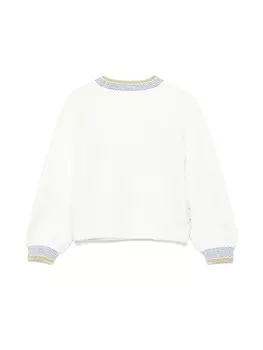 Billieblush свитер с логотипом в технике интарсия, белый