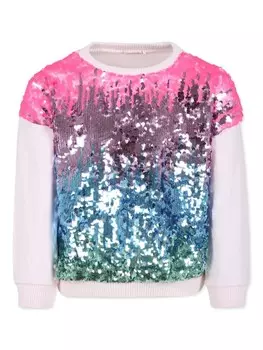 Billieblush толстовка, украшенная пайетками, розовый
