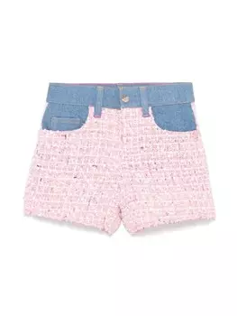 Billieblush твидовые шорты, розовый