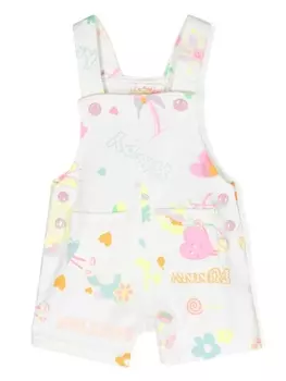 Billieblush твиловый комбинезон с графичным принтом, белый