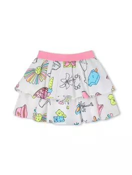 Billieblush юбка с принтом, белый