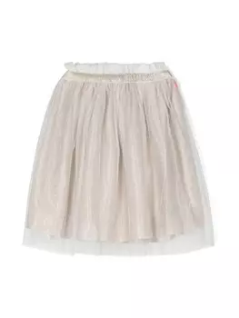 Billieblush юбка с тиснением логотипа, золотистый