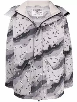 Billionaire Boys Club парка Camo с капюшоном, нейтральный цвет