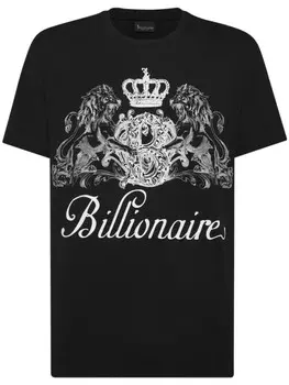 Billionaire футболка из хлопка с логотипом, черный