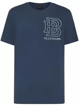 Billionaire футболка из хлопка с логотипом, синий