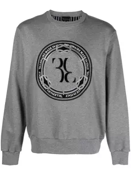 Billionaire logo-print cotton sweatshirt, серый
