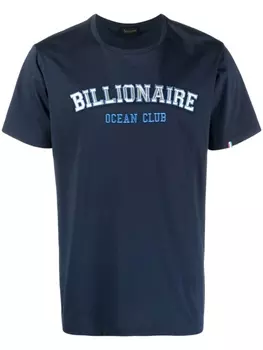 Billionaire logo-print T-shirt, синий