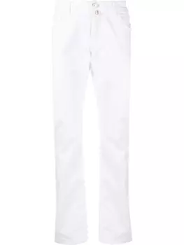 Billionaire mid rise straight leg jeans, белый