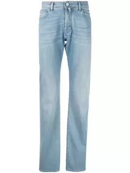 Billionaire mid rise straight leg jeans, синий