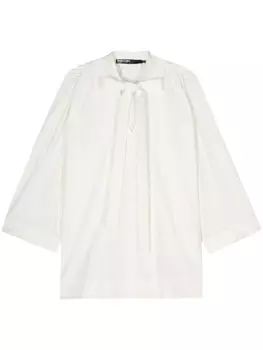Bimba y Lola блузка с бантом и сборками, белый