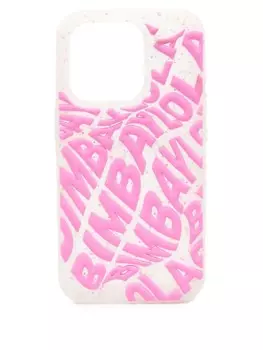 Bimba y Lola чехол для iPhone 15 Pro с тисненым логотипом, розовый