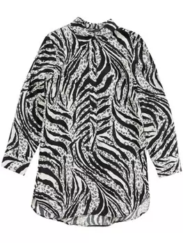 Bimba y Lola длинная рубашка с принтом зебры, черный