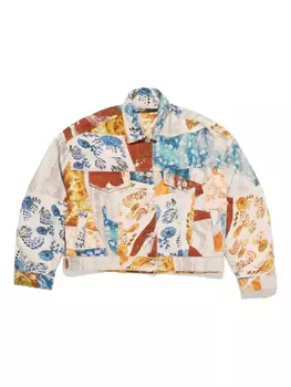 Bimba y Lola джинсовая куртка в технике пэчворк, нейтральный