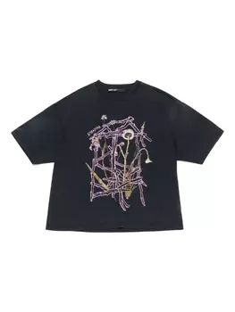 Bimba y Lola футболка оверсайз с графичным принтом, черный