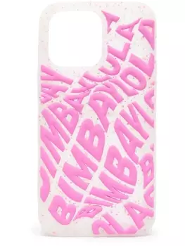 Bimba y Lola logo-embossed iPhone 14 Pro Max case, белый