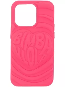 Bimba y Lola logo-embossed iPhone 14 Pro case, розовый