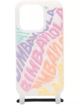 Bimba y Lola logo-embossed iPhone 15 Pro case, белый