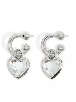 Bimba y Lola серьги-кольца Heart, серебряный