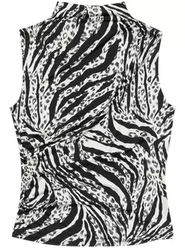 Bimba y Lola топ с принтом зебра, черный