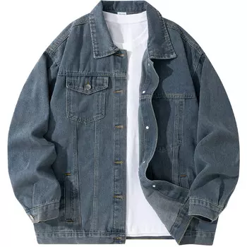 Bingfei Джинсовая куртка унисекс с ледяным полетом, Черный