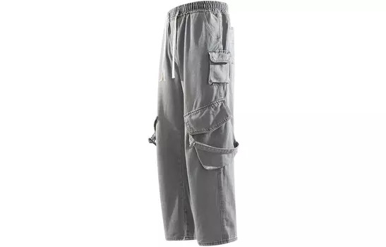 Bingfei Джинсы унисекс с ледяным полетом, Черный/Серый